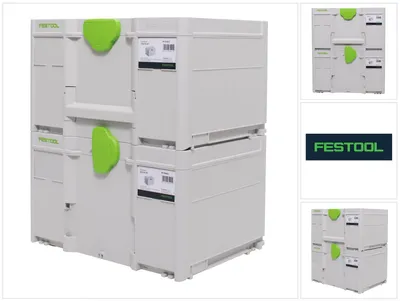 Image de Festool  SYS3 M 337 Set de Coffrets Systainer 396 x 296 x 337 mm - 32,4 l (2x 204844)