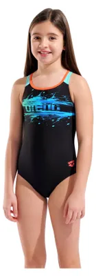 Produktbild von Arena PAINT SWIMSUIT SWIM PRO BACK BLACK-WATER-CALYPSO CORAL 128