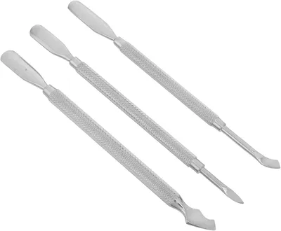 Productafbeelding van Nagelriem Duwer Set - Nagelreiniger Schraper - Nagelverzorging Thuis - Roestvrij Staal - 13.2 cm - Zilver