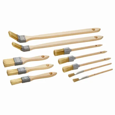 Produktbild von Pinsel Set 10 teilig Flachpinsel Ringpinsel Eckenpinsel Universalpinsel für Malerarbeiten innen und außen