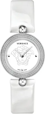 Immagine prodotto di Versace 94Q99D002S001 Eon Soiré argento bianco cinturino pelle donna NUOVO