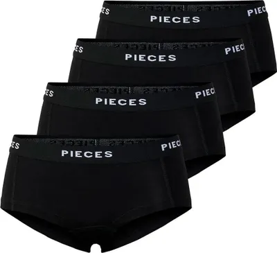 Produktbild von Pieces Logo Boxershorts 4 Einheiten Schwarz L Frau Schwarz L