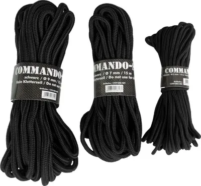 Produktbild von Commando Seil 15 m x 7 mm, schwarz