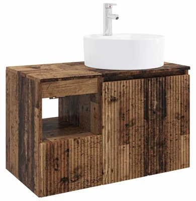 Productafbeelding van vidaXL Badkameraccessoireset, 2 stuks, gerecycled hout, houtvezel