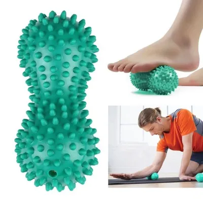 Produktbild von Zufällige Farbe Outdoor-Sport Hand Fuß Punkt Erdnuss Massage Ball Trigger Stress Relief Fitness