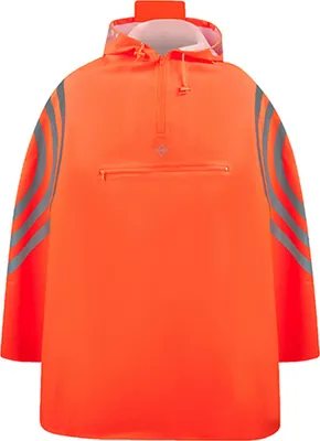 Produktbild von Korntex KXRNP | Rain Poncho Rotterdam  reflective Streifen - Farbe: Orange - Größe: M