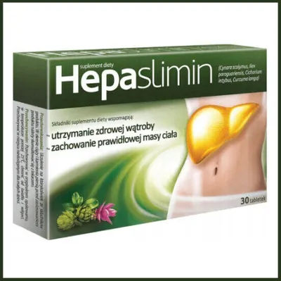 Obrázok produktu pre Hepaslimin komplexná podpora funkcie pečene zdravie cholín 30 tabliet