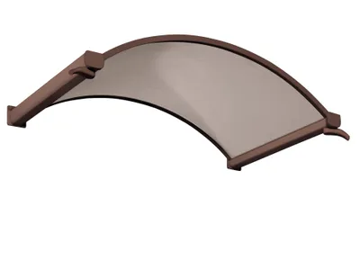 Produktbild von Gutta Rundbogenvordach NO braun 6mm, bronce