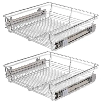 Produktbild von Ausziehbare Drahtkörbe Set von 2 für Küchenschränke