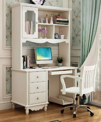 Zdjęcie produktu dla Landhaus Schreibtisch Sessel Bürotisch PC Tisch Schreibtische 2tlg. Tische