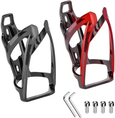 Productafbeelding van Bidonhouder fiets - Set van 2 - Rood en zwart - Met gereedschap
