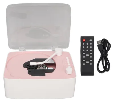 Zdjęcie produktu dla Odtwarzacz CD Bluetooth, głośniki hi-fi, obsługuje muzykę AUX-USB z pilotem, osłona przeciwpyłowa dla dzieci w domu