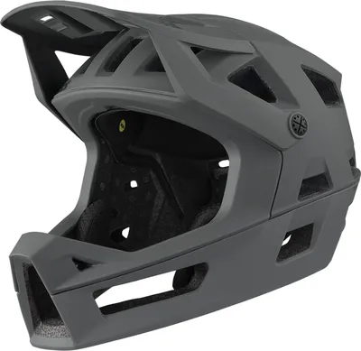 A full-face helmet for mountain biking.