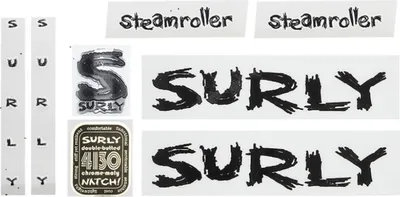 Produktbild von Surly Steamroller New Rahmen Decal inkl. Headbadge, black