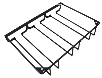 Weinglasregal unter Schrank, schwarz, 22 cm, 3 Reihen