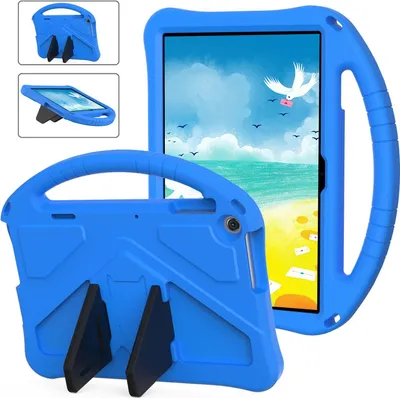 Produktbild von Dětské pouzdro pro Lenovo Tab M10 10.1" 3rd Gen TB-328F 2022, EVA lehké nárazuvzdorné pouzdro s skládacím stojánkem a rukojetí modré