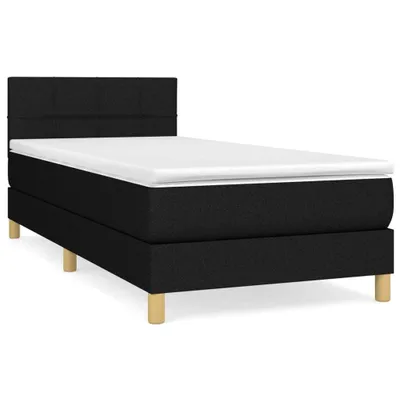 Obrázek produktu pro vidaXL Postel Boxspring s matrací černá 80x200 cm Látka