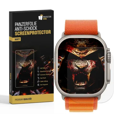 Produktbild von 2x 9H Panzernanoglas für Apple Watch Ultra 49mm MATT FLEXIBLER Displayschutz Schutzglas Panzerglas Schutzfolie Panzeschutzglas Glasfolie