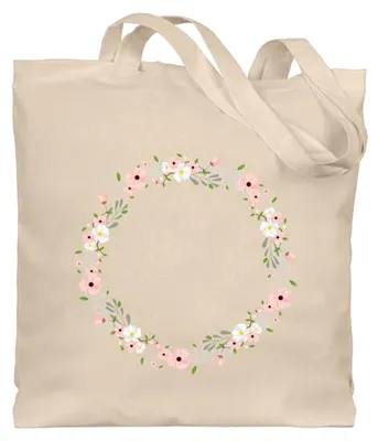 Produktbild von Baumwolltasche - Blumen & Pflanzen - Blumenkranz