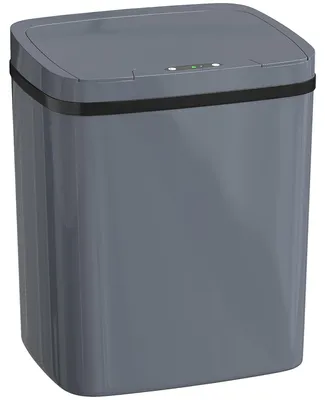 Produktbild von Sensor Mülleimer 15L Automatischer Mülleimer mit zwei Öffnungsmodi, für Büro, Küchen, 27,6 x 21,4 x 33,5 cm, Grau