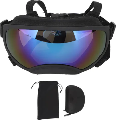 Zdjęcie produktu dla Duże okulary przeciwsłoneczne dla psów ochrona przed promieniowaniem UV ochrona przed wiatrem przeciwmgielne regulowane okulary dla psów na zewnątrz bezpieczeństwo oczu niebieski