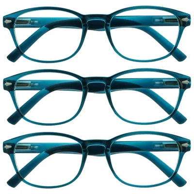Produktbild von OPULIZE Die Lesebrille Unternehmen Meeresblau Leser Wert 3er-Pack Frauen Herren RRR76-333 +3,50