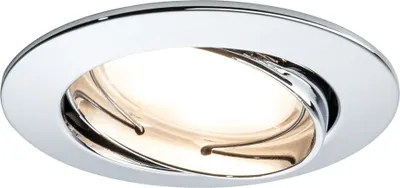 Produktbild von Paulmann Premium Einbauleuchten Set Coin satiniert rund schwenkbar LED 1x6,8W 2700K 230V 51mm Chrom/Alu Zink