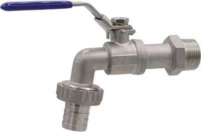 Produktbild von Edelstahl Kugelhahn 1/2 Zoll mit Schlauchanschluss