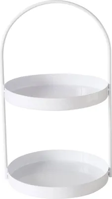 Produktbild von Etagere Joko 2 Ebenen Eisen H 44 cm Ø 26cm weiß