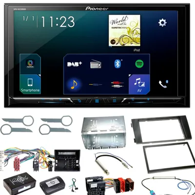 Produktbild von Pioneer SPH-DA230DAB CarPlay Android Auto Einbauset für Audi A6 4B Facelift
