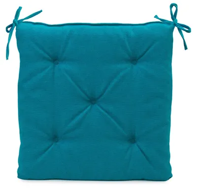 Produktbild von GÖZZE Darco Sitzkissen weiches atmungsaktives Chenille-Sitzkissen mit abriebfester Oberfläche Petrol 40 x 40 x 4 cm