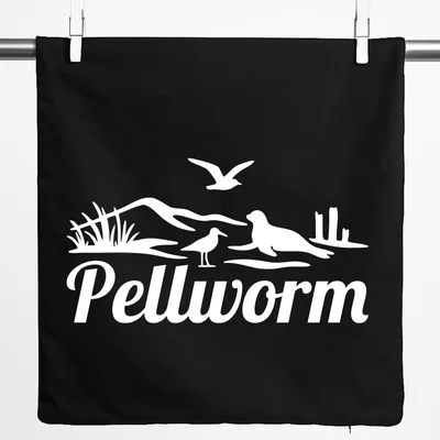 Produktbild von Huuraa Kissenbezug Pellworm Strandmotiv 40x40cm Black Baumwolle Dekokissenbezug Geschenkidee