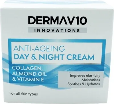 Produktbild von Derma V10 Anti-Ageing Collagen Tag &/ Nacht Gesichtscreme, 50ml