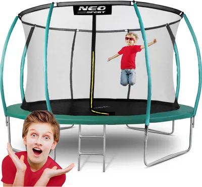 Produktbild von Neo-Sport 12ft/374cm profiliertes Gartentrampolin mit Innennetz
