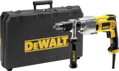Zdjęcie produktu dla DeWALT D21570K-QS, Wiertarka pistoletowa, Klucz, Czarny, Stal nierdzewna, Żółty, 3500 RPM, 2,2 cm, 1250 RPM