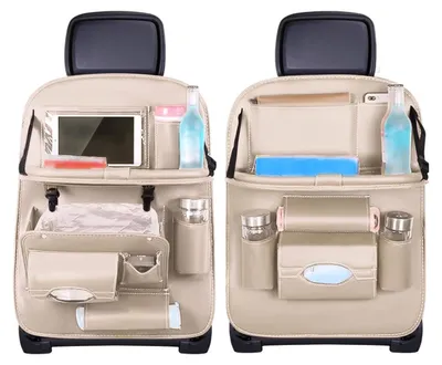 Produktbild von Auto Rücksitz Organizer mit 8 Fächern (Beige)