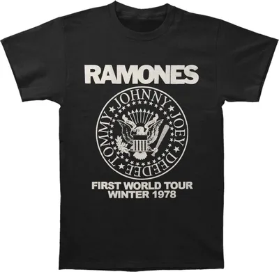 Produktbild von Ramones - "First World Tour 1978" T-Shirt für Herren/Damen Uni RO393 (L) (Schwarz)