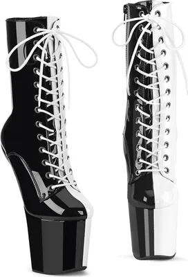 Produktbild von CRAZE-1040TT Damen Booties von Pleaser, Schwarz Weiß , EU 39, US 9