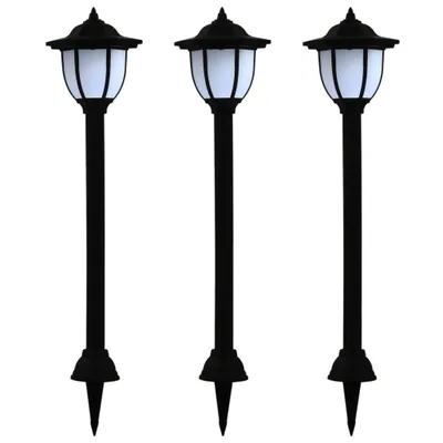 Obrázek produktu pro Zahradní solární lampy 3 ks LED černé