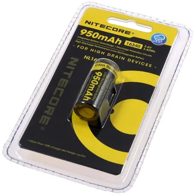 Produktbild von Nitecore Li-Ion Zelle Akku Typ 16340 NL169 950mAh