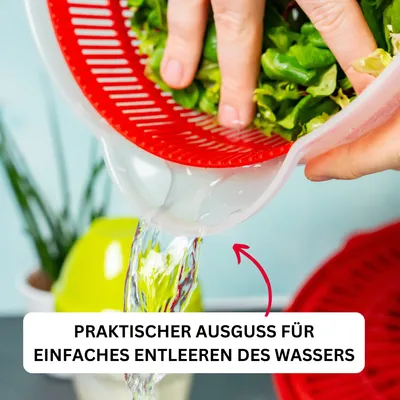 Produktbild von Westmark Salatschleuder Fortuna, 5 l, rutschfest, rot, 243222ER