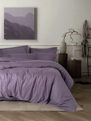 Zdjęcie produktu dla L'Essentiel Linge de Maison, podwójna poszwa na kołdrę, Craft - Plum, 60% LYOCELL / 40% BAWEŁNA, śliwka, 200 x 220 cm