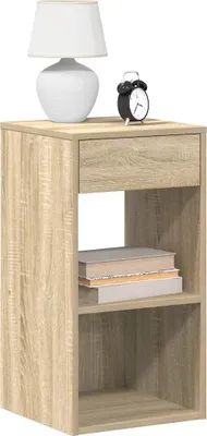 Immagine prodotto di vidaXL Comodini con cassetto 2 pezzi rovere Sonoma 35x34x66,5 cm