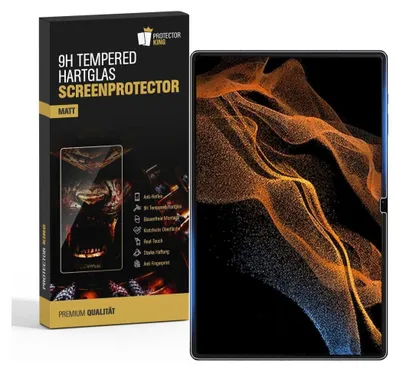 Produktbild von 1x 9H Panzerglas für Samsung Galaxy Tab S8 Ultra Displayschutz Schutzglas Matt ENTSPIEGELT ANTI-REFLEX Schutzfolie Hartglas Panzerfolie Displayglas Tempered Glasfolie Sicherheitsglas Echtglas