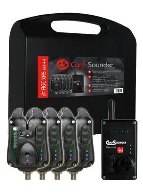 Produktbild von Carp Sounder ROC XRS Neon Black Set 4+1- 4 Bissanzeiger + 1 Receiver