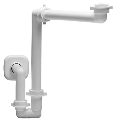 Imagen del producto de Kronenbach: Sifón universal para lavamanos y muebles, diseño que ahorra espacio, 1 1/4"
