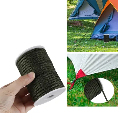 Produktbild von 30m Paracord Schnur, Paracord Seil, Paracord Campingseil Survival für Zelt Camping Wandern Angeln Überleben Taktische DIY Projekte(Armeegrün)