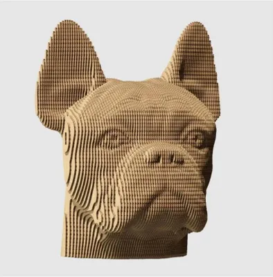 Produktbild von Cartonic 3D-Puzzle Bulldog, Hund, Papp-3D-Bausatz, Pappe, 131 Teile, CARTMBDG