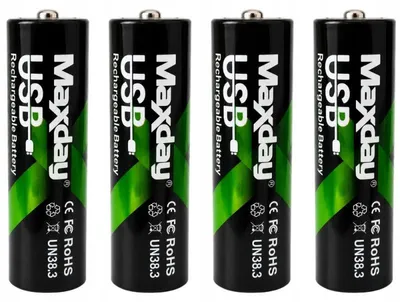 Obrázek produktu pro Verk 02046 Nabíjecí baterie AA Li-Ion 1,5 V, 2200 mWh, 4 ks, USB-C