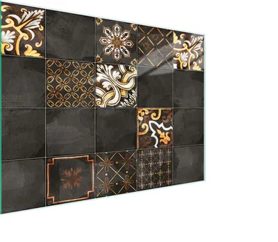Produktbild von Schneidebrett Herdabdeckplatte Multiglasschneidplatte 30x22 cm Mosaik Schiefer